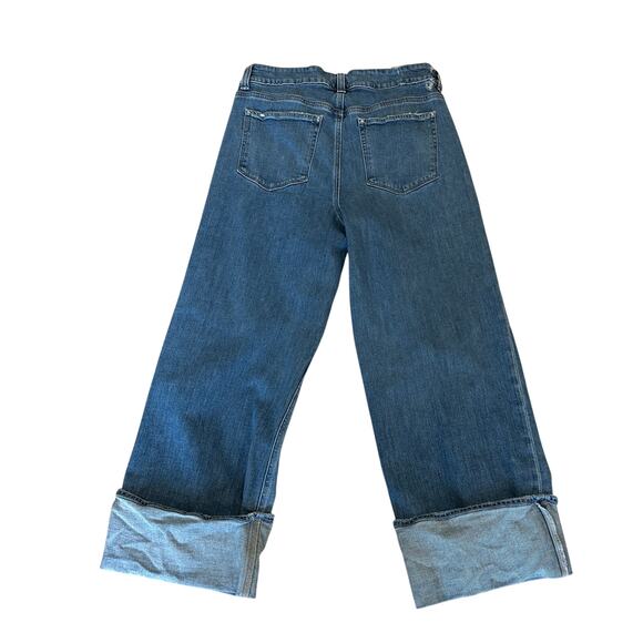 Paige Cuff Wide Leg Jeans Denim SIZE 31 Sasha Baggy Boyfriend High Rise $259 - Picture 11 of 14